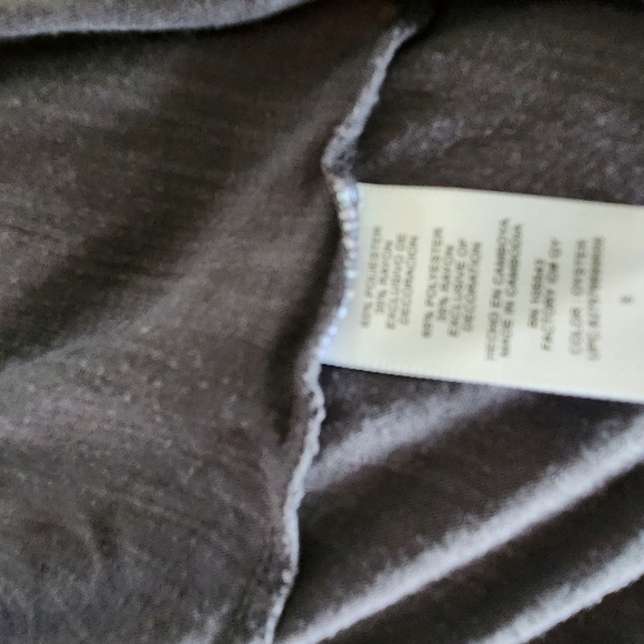 Daisy Fuentes Slate Grey Knit Ruffle Top - S - Picture 5 of 5